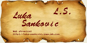 Luka Sanković vizit kartica